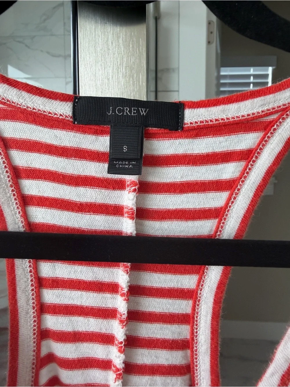 J. Crew Red and White Striped Tank Dress